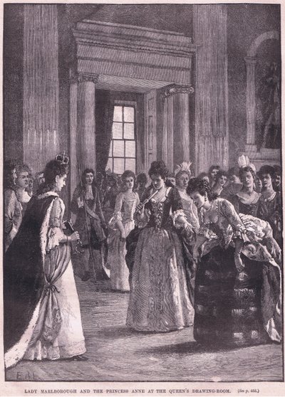 Lady Marlborough and the Princess Anne at the Queen